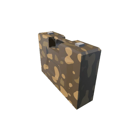 Camouflage suitcase with relief